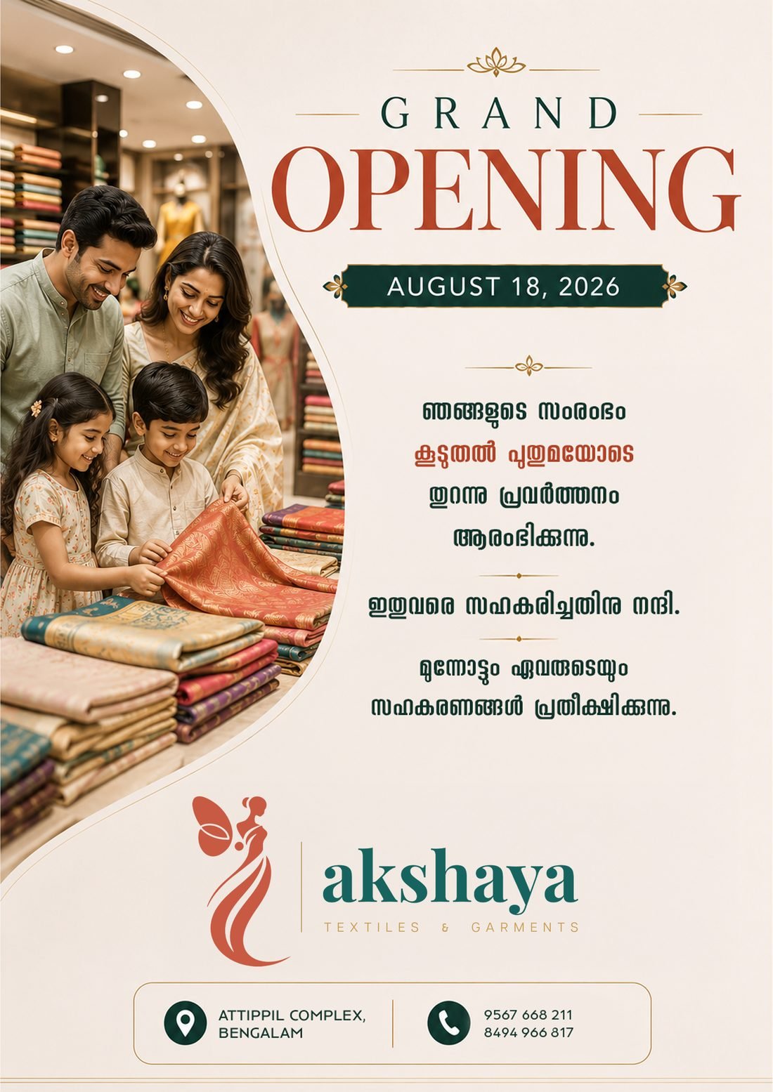 Grand opening invitation, 18 August 2026
